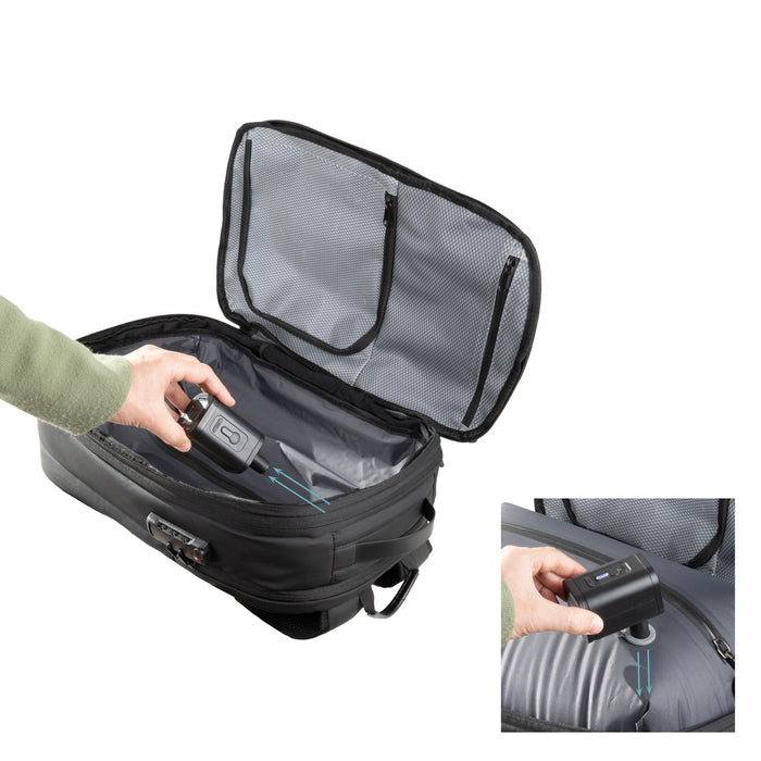 Mochila De Viaje Al Vacío + Bomba Aire, Negro