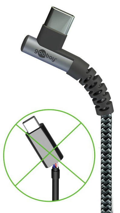 EAN 4040849646560 - Goobay 64656 cable USB USB 2.0 1 m USB C USB A Negro, Gris imagen 3