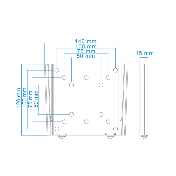 EAN 8433281001565 - TooQ LP1023F-B soporte para TV 58,4 cm (23") imagen 7