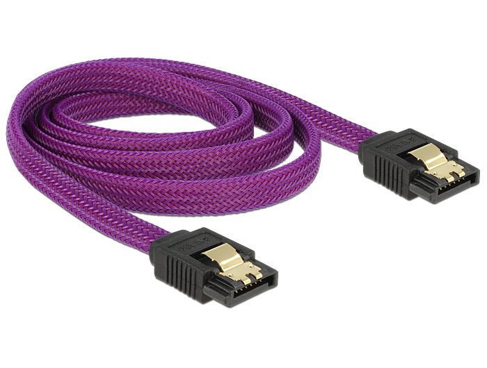 Cable Delock Sata 6 Gb S 100 Cm Violett
