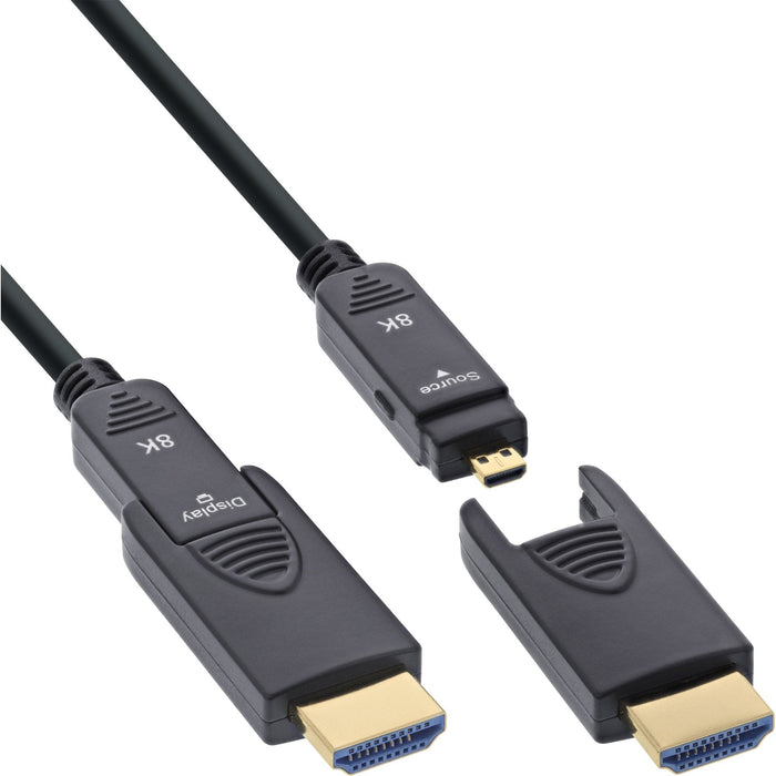 Inline® Hdmi Aoc Cable, Ultra High Speed Hdmi, 8k4k, Detachable Plug, 10m
