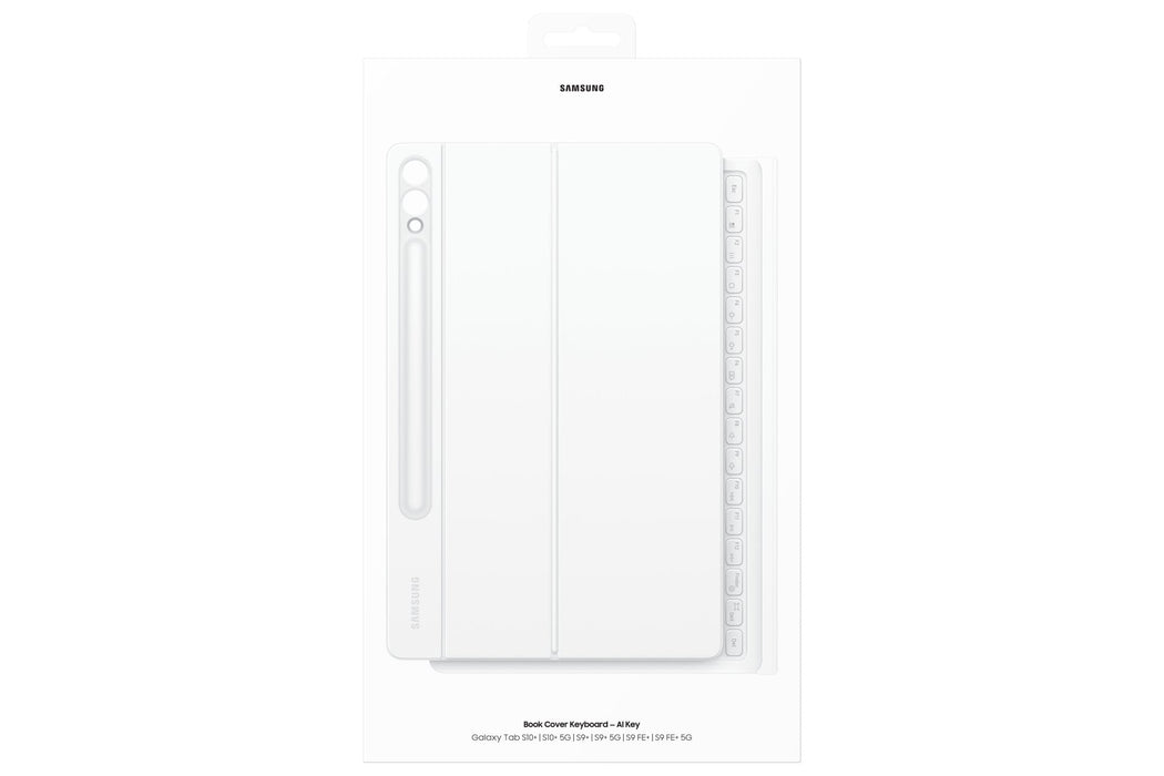 Samsung Book Cover Keyboard Do Galaxy Tab S10+  S9+  S9 Fe+  Biale