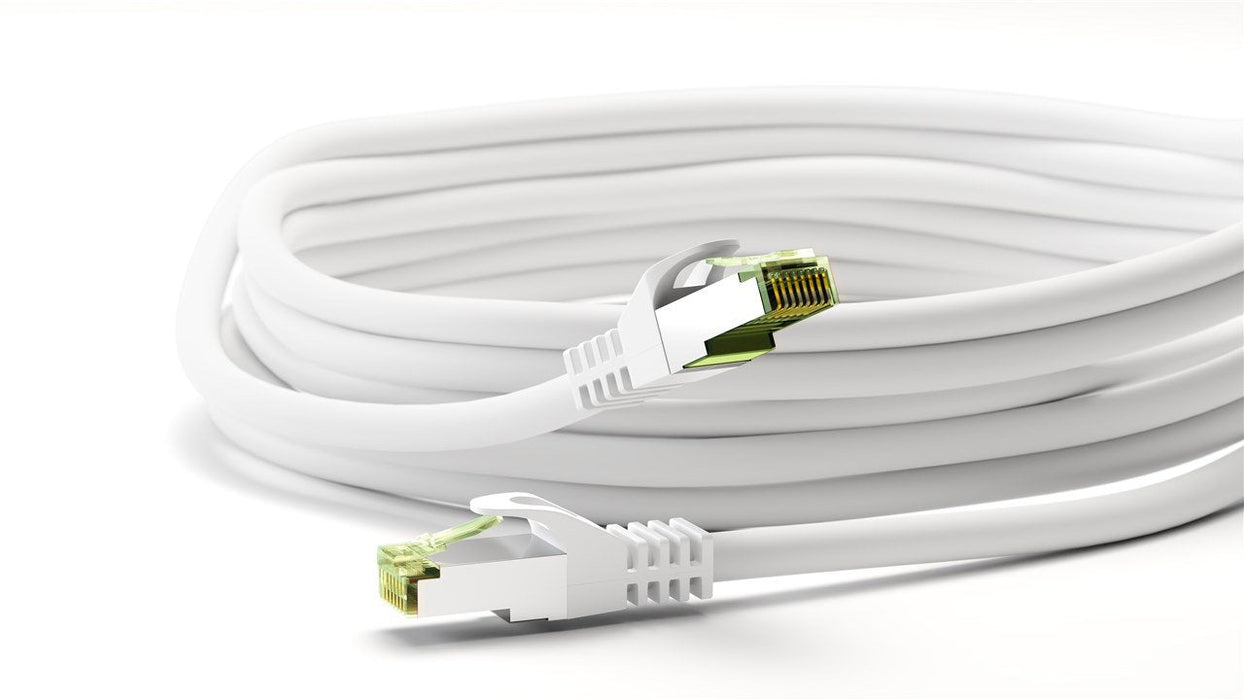 Goobay Ghmt-Zertifiziertes Cat 8.1 0,5m Cable De Red, S Ftp (Pimf), Weiss