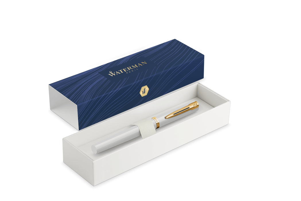 Waterman Füllfederhalter Impression Blancoer Lack Ct F Azul Caja De Regalo
