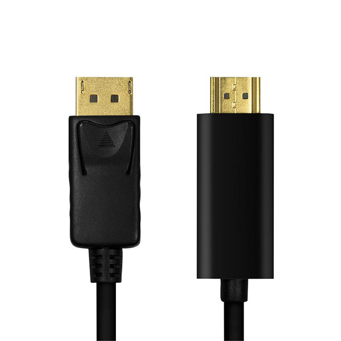 EAN 4052792052305 - LogiLink CV0128 adaptador de cable de vídeo 3 m DisplayPort HDMI tipo A (Estándar) Negro imagen 2