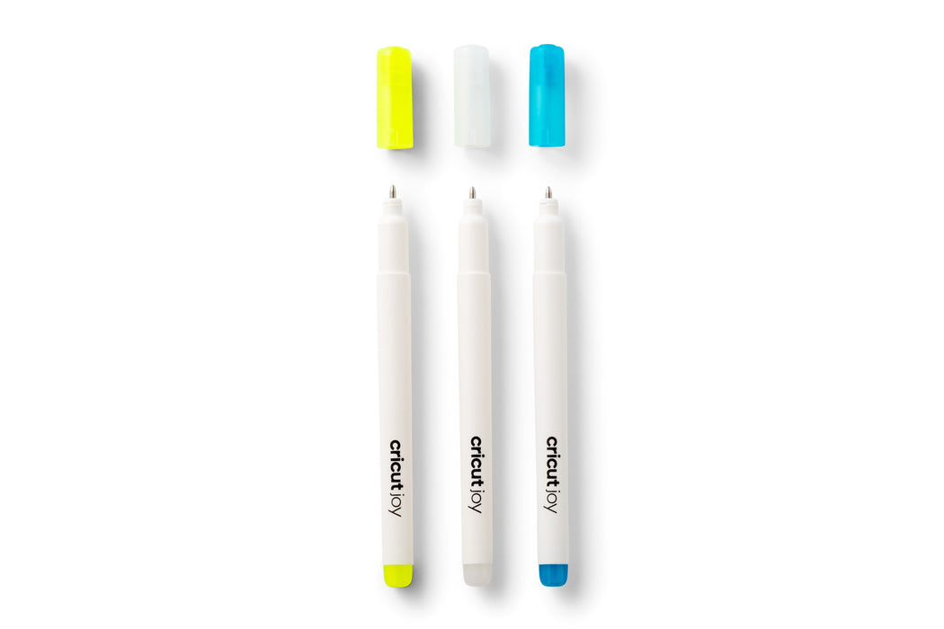 Cricut 2009381 Bolígrafo De Gel Bolígrafo De Gel Con Tapa Azul, Blanco, Amarillo 3 Pieza(S)