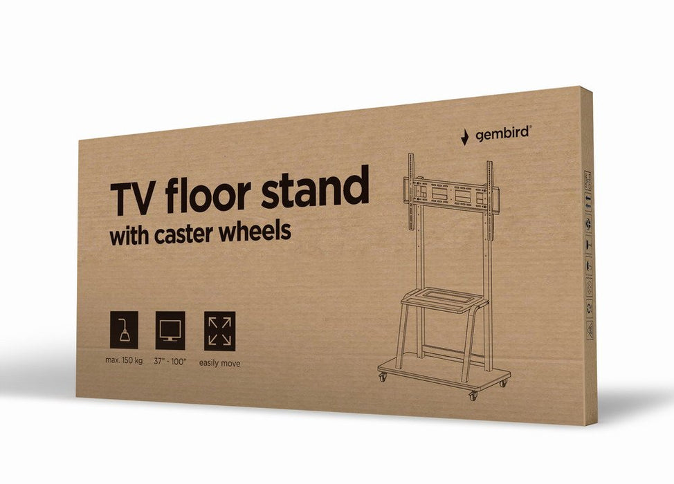 EAN 8716309128421 - Gembird TVS-100F-01 soporte para pantalla de señalización 2,54 m (100") Negro imagen 3