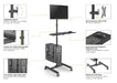 EAN 4015867236260 - Equip 650171 mueble y soporte para dispositivo multimedia Negro PC Carro multimedia imagen 14