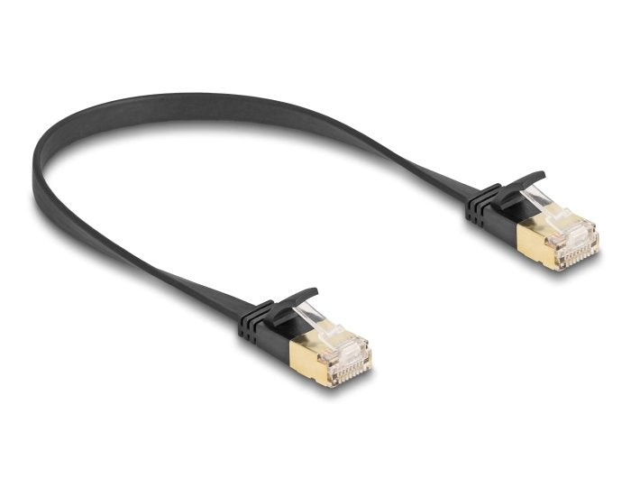 Delock Rj45 Cable De Red Cat.6a Macho A Macho U/Ftp 0,3 M Negro