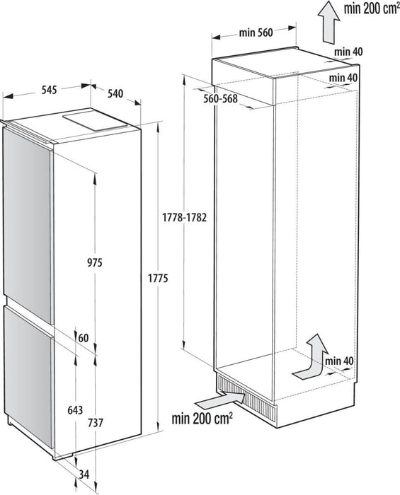 EAN 3838782838408 - Gorenje NRKI517E41 Integrado 252 L Blanco imagen 13
