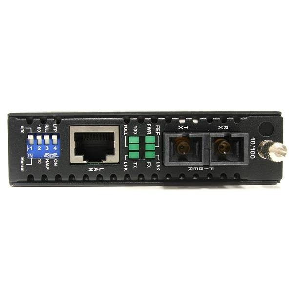 Startech.Com Conversor De Medios Gigabit Ethernet A Fibra Óptica Monomodo Sc 1x Rj45 Hembra 30km Conversor De Soportes De Fibra 100mb Lan 100base-Fx Rj-45 / Modo Sencillo Sc Hasta 30 Km 1310 Nm Para P/N: Etchs2u Sva12m2neua Sva12m5na