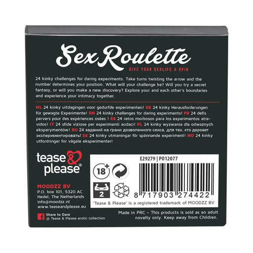 EAN 8717903274422 - Tease and Please Sex Roulette Kinky Rueda de Wartenberg Cualquier género NL EN DE FR ES SE IT PL RU NO imagen 2