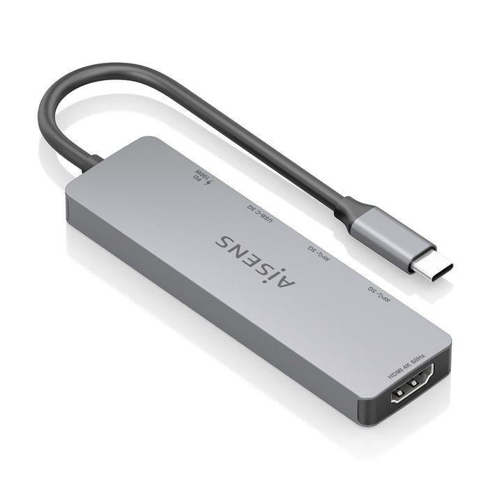 EAN 8435739903568 - AISENS ASUC-5P028-GR base para portátil y replicador de puertos Alámbrico USB 3.2 Gen 1 (3.1 Gen 1) Type- imagen 2