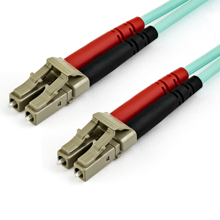 Startech.Com Cable De 7m De Fibra Óptica Multimodo Dúplex 50/125 Lc A Lc - Aqua - Om4 - Lszh