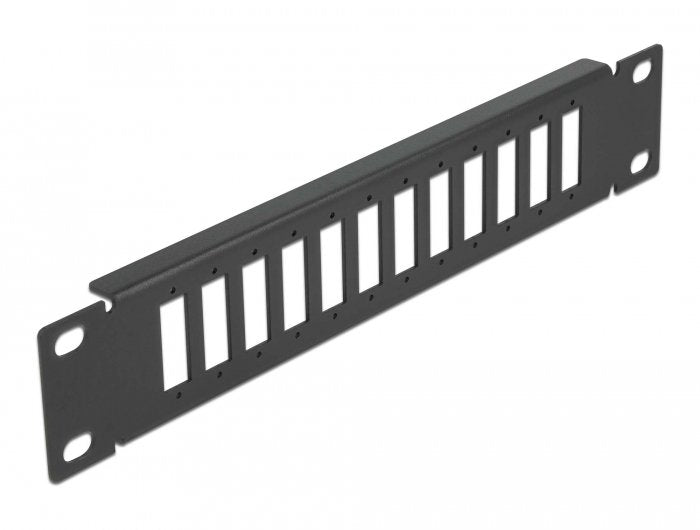 Delock 10 Lwl Patchpanel 12 Port Für Sc Duplex   Lc Quad 1 He Schwarz