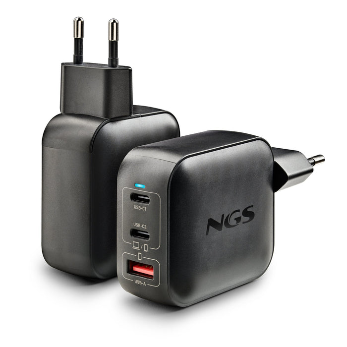 Cargador De Pared Gan Ngs Bud100wtiny 100w 2xusb Tipo-C 1xusb 100w