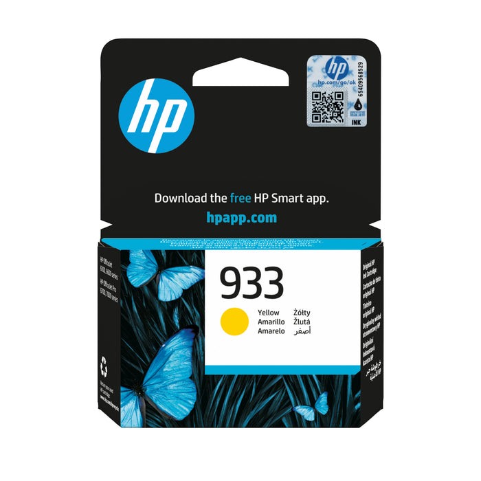 EAN 0195122139988 - HP 933 Yellow Officejet Ink Cartridge cartucho de tinta 1 pieza(s) Rendimiento estándar imagen 1