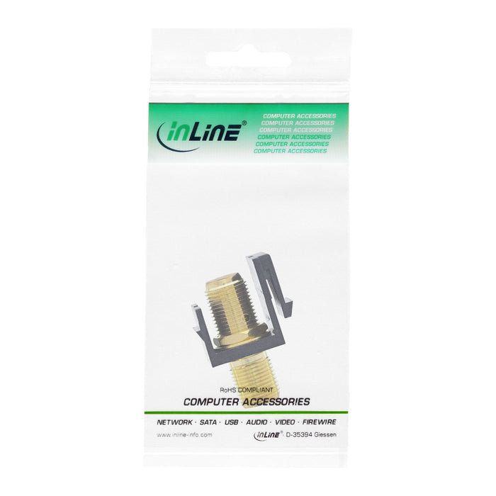 Adaptador Keystone Para Cable De Satélite, 2x Conectores F, Blanco