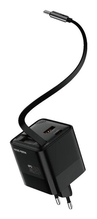 Mobile Origin 65w Gan Charger Usb-C Retra. Cable + Usb-A 75cm