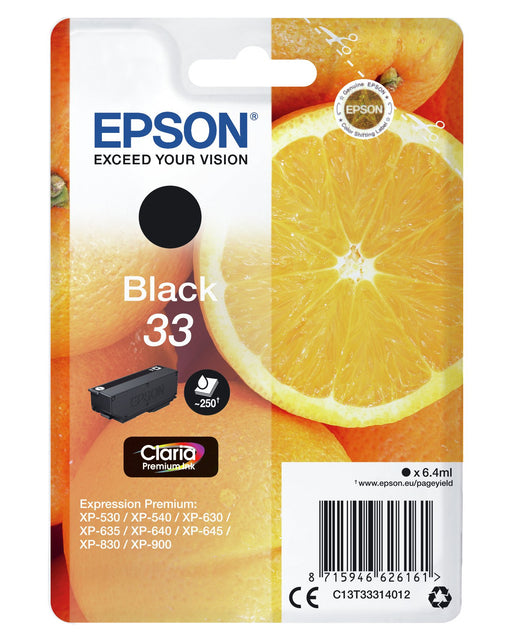EAN 8715946626178 - Epson Oranges C13T33314022 cartucho de tinta 1 pieza(s) Original Negro imagen 2