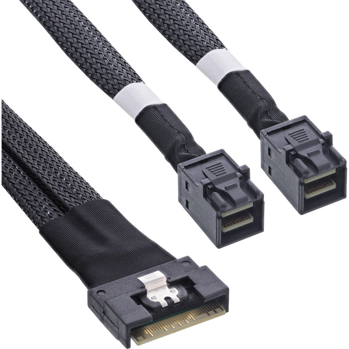 Inline® Slim Sas Cable, Sff-8654 8i A 2x Sff-8643, 0.75m