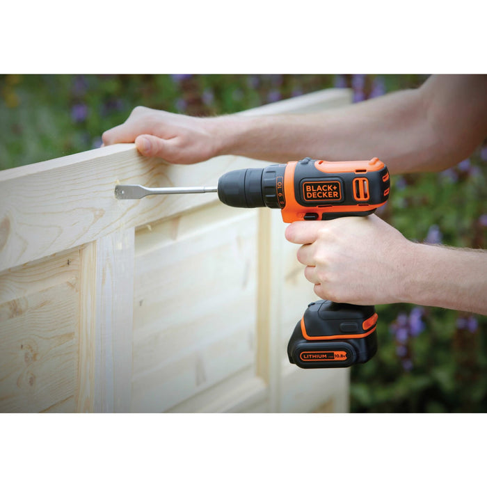 EAN 5035048631812 - Black & Decker BDCDD12-QW taladro Sin llave Negro, Naranja imagen 7