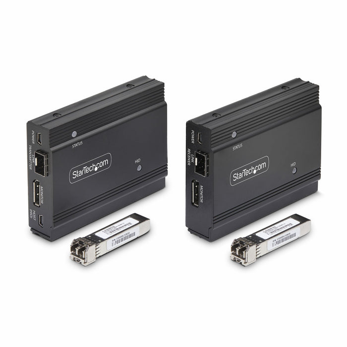 Startech.Com Displayport Kvm Extender Uber Glasfaser 4k60hz Konsolen-Extender 300m Multimode 4k Kvm Verlngerung Lwl