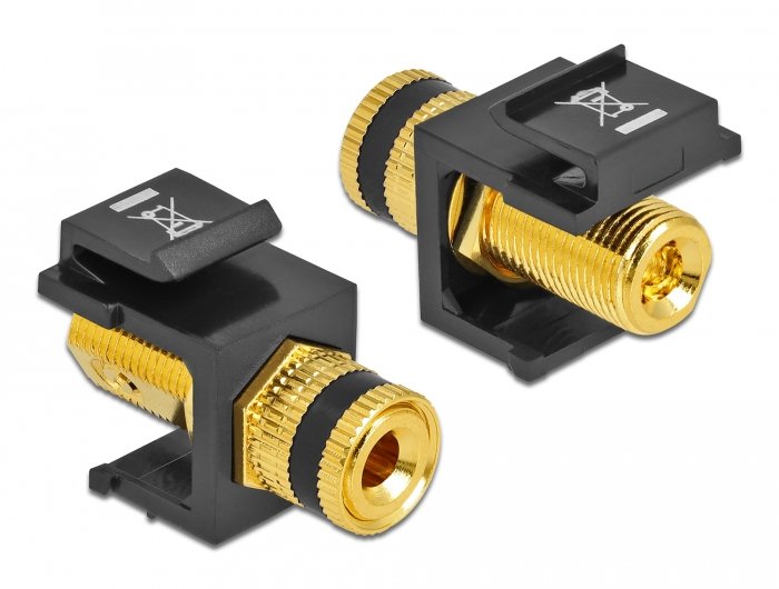 Keystone Modul Polklemme > Gewindebuchse Schwarz   Schwarz