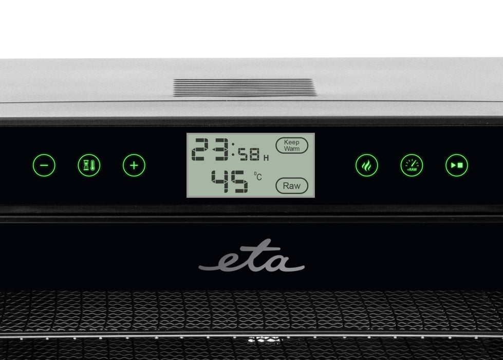Secador De Frutas Eta Vital Air Ii Eta230290000 Potencia 245 W, Nãºmero De Bandejas 10, Control De Temperatura, Temporizador Integrado, Negro