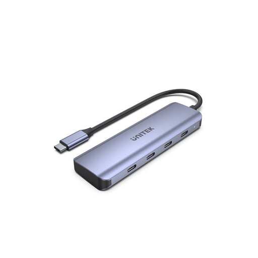 EAN 4894160048035 - UNITEK uHUB Q4 USB 3.2 Gen 1 (3.1 Gen 1) Type-C 5000 Mbit/s Gris imagen 1