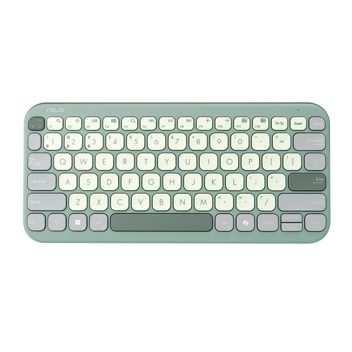 Asus Marshmallow Kw100, Teclado Verde Claro/Gris, Diseño De, Mecanismo De Tijera 90xb0880-Bkb070