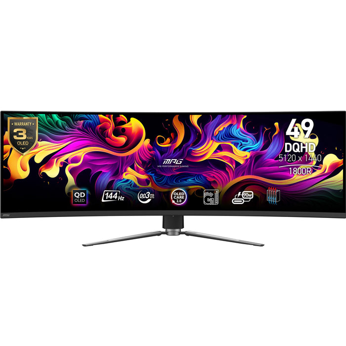 EAN 4711377332866 - MSI MPG 491CQPDE QD-OLED pantalla para PC 124,5 cm (49") 5120 x 1440 Pixeles DQHD Negro imagen 1