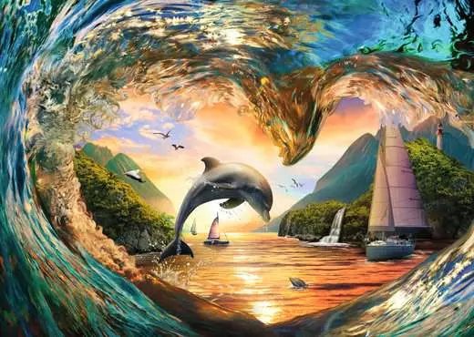 Ravensburger Puzzle Sprung In Den Sonnenuntergang (1000 Teile) 12001711