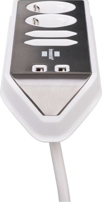 EAN 4007123668083 - Brennenstuhl 1153590420 base múltiple 2 m 4 salidas AC Interior Plata, Blanco imagen 10