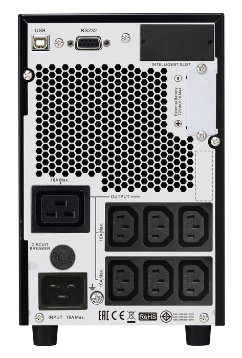 EAN 731304338000 - APC SRV3KIL sistema de alimentación ininterrumpida (UPS) Doble conversión (en línea) 3 kVA 2400 W 7 salida imagen 2