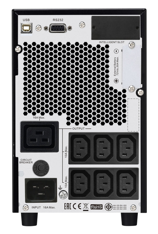 EAN 731304338000 - APC SRV3KIL sistema de alimentación ininterrumpida (UPS) Doble conversión (en línea) 3 kVA 2400 W 7 salida imagen 2