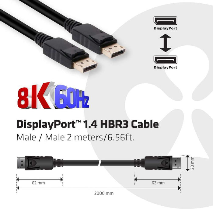 EAN 8719214470821 - CLUB3D CAC-2068 cable DisplayPort 2 m Negro imagen 4
