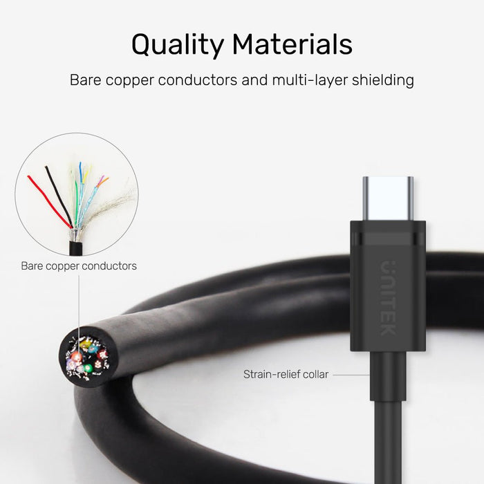EAN 4894160047717 - UNITEK C14103BK-2M cable USB USB 3.2 Gen 1 (3.1 Gen 1) USB A USB C Negro imagen 6