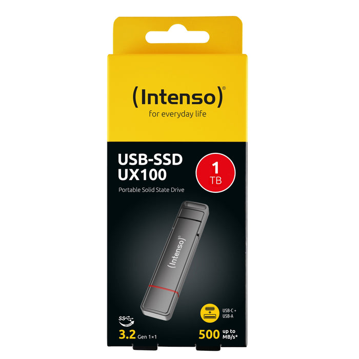 Intenso Externe Usb Ssd Ux100 1tb Usb 3.2 C+A Gen.1x1