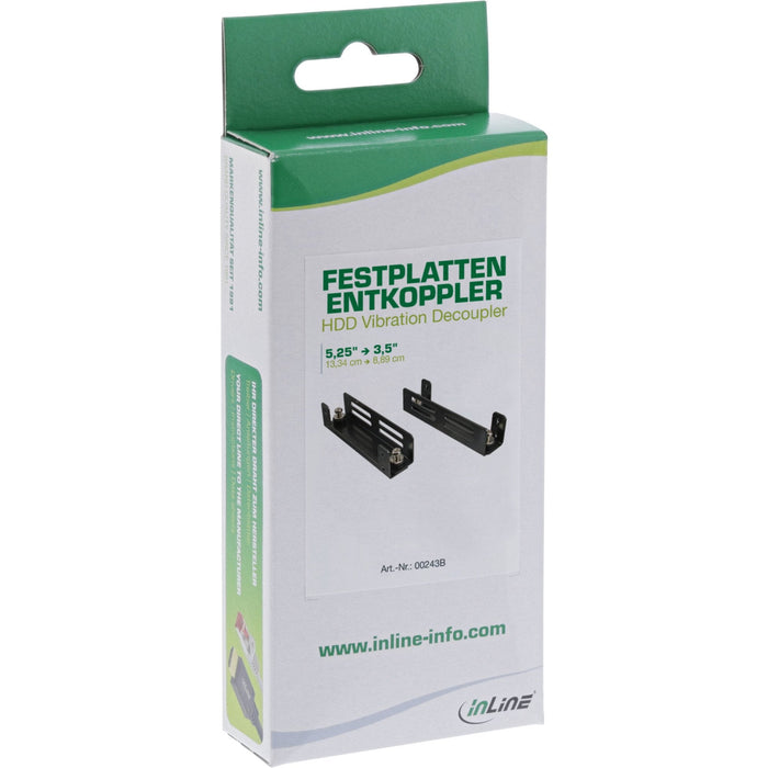 Adaptador Disco Duro Inline Antivibración De 5,25" A 3,5" Negro