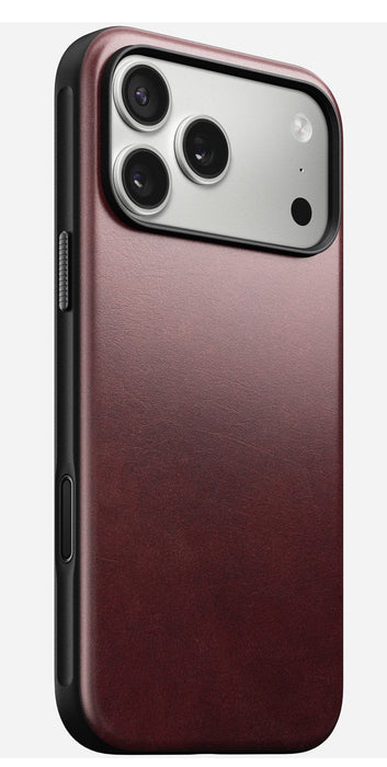 Nomad Modern Leather Case Iphone 17 Pro Max Burgundy Horween