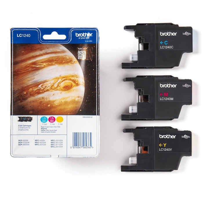 EAN 5014047562372 - Brother LC1240RBWBPDR cartucho de tinta 3 pieza(s) Original Cian, Magenta, Amarillo imagen 4