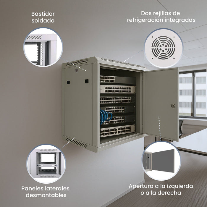 Armario De Pared Rack Extralink 9u 600x450
