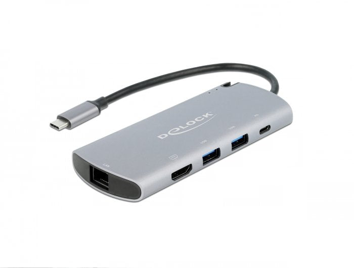 Delock 87767 Base Para Portátil Y Replicador De Puertos Alámbrico Usb 3.2 Gen 1 (3.1 Gen 1) Type-C Gris, Estación De Acoplamiento Gris, Alámbrico, Usb 3.2 Gen 1 (3.1 Gen 1) Type-C, 100 W, 1.4/2.2, 10,100,1000 Mbit/S, Gris