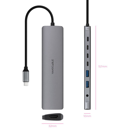 EAN 8433281015555 - Nanocable 10.16.4608 base para portátil y replicador de puertos Alámbrico USB 3.2 Gen 1 (3.1 Gen 1) Type- imagen 2