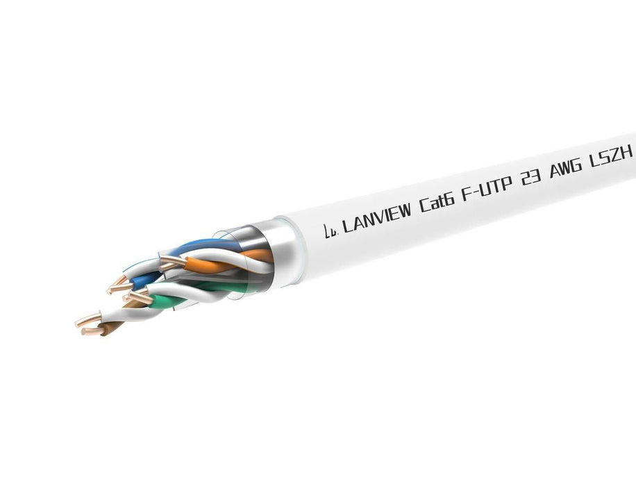 Cat6 F-Utp Network Cable  4x2xawg23 Lszh White 305m