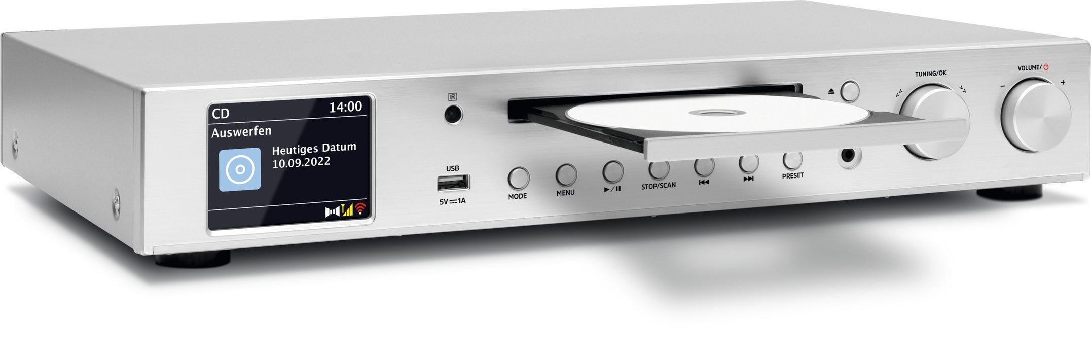 EAN 4019588139893 - TechniSat DigitRadio 143 CD (V3) Internet Analógico y digital Plata imagen 1