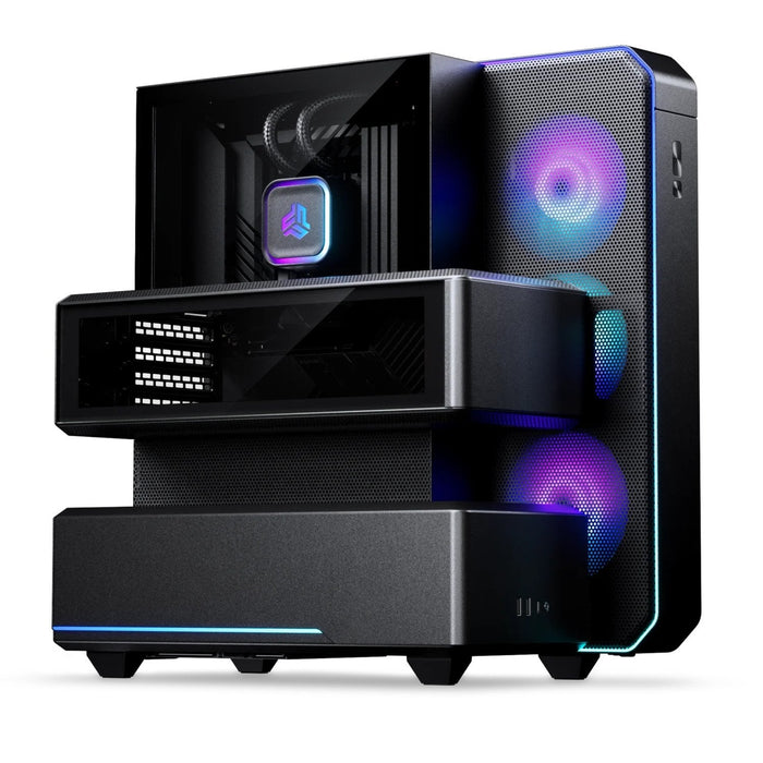 Caja Semitorre Atx Phanteks Ex5 Plus Rgb (Negro) Con Watercooling Aio 360mm