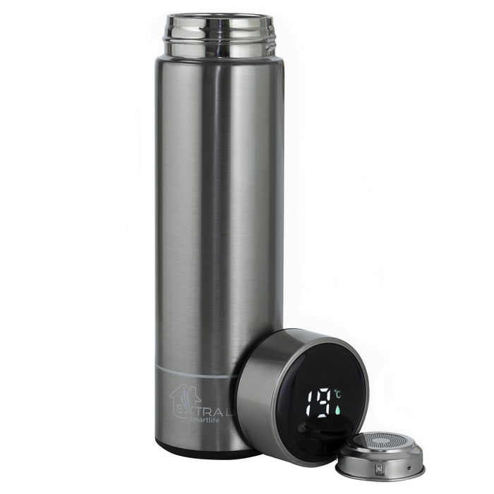 Extralink Mug-Smart500 Silver Taza De Viaje 500 Ml Plata Acero Inoxidable