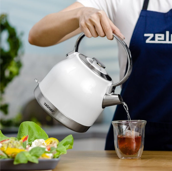 Tetera  Zelmer Zck7940 Eléctrica 1,5 L 2200 W Acero Inoxidable, Blanco